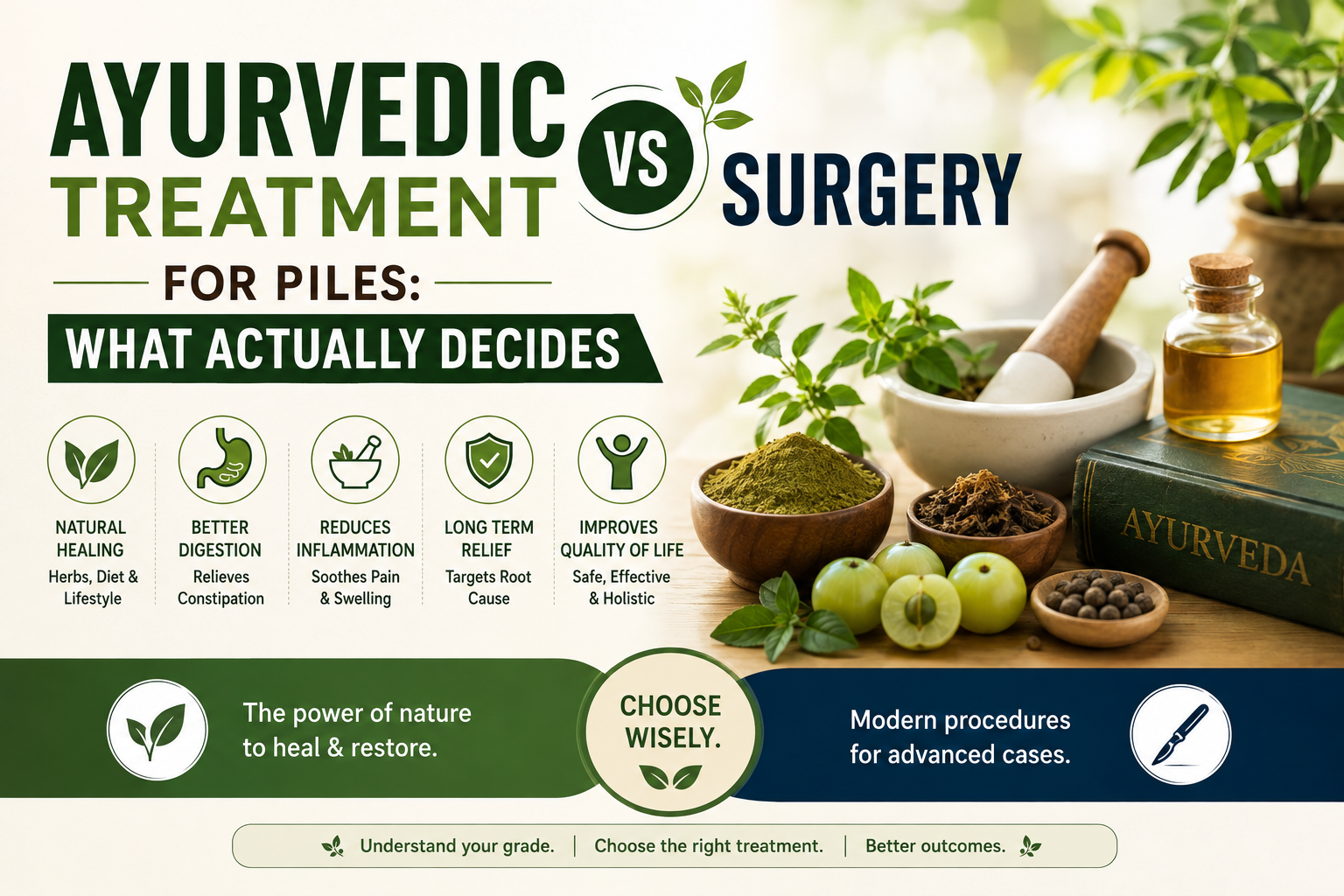 Ayurvedic Treatment vs Surgery for Piles What Actually Decides